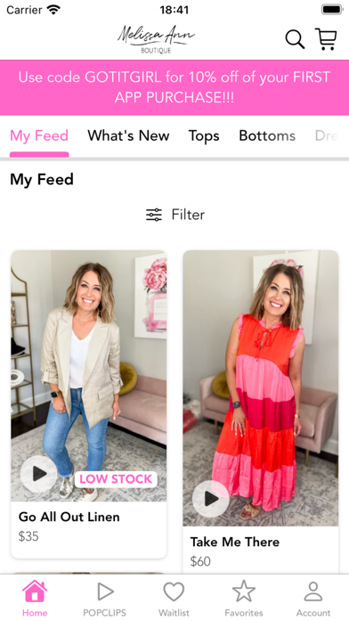 Melissa Ann Boutique Screenshot