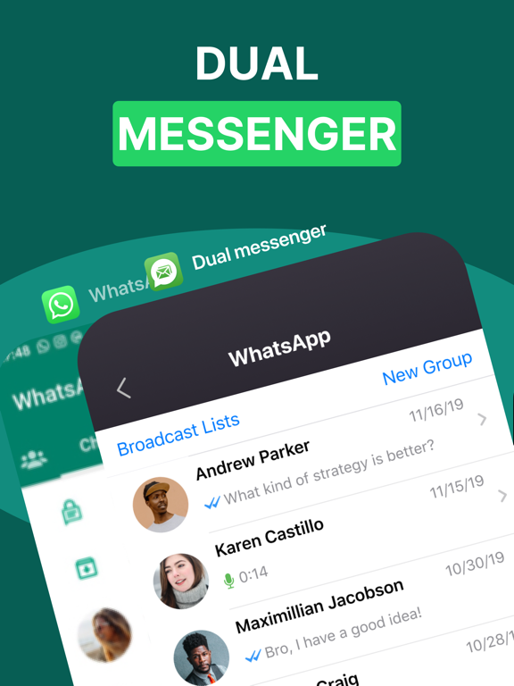 Dual Messenger - Duo Chat iPad screenshot 2 - Social Networking app