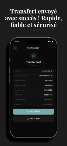 Orafinx – Transfert Mobile iPhone screenshot