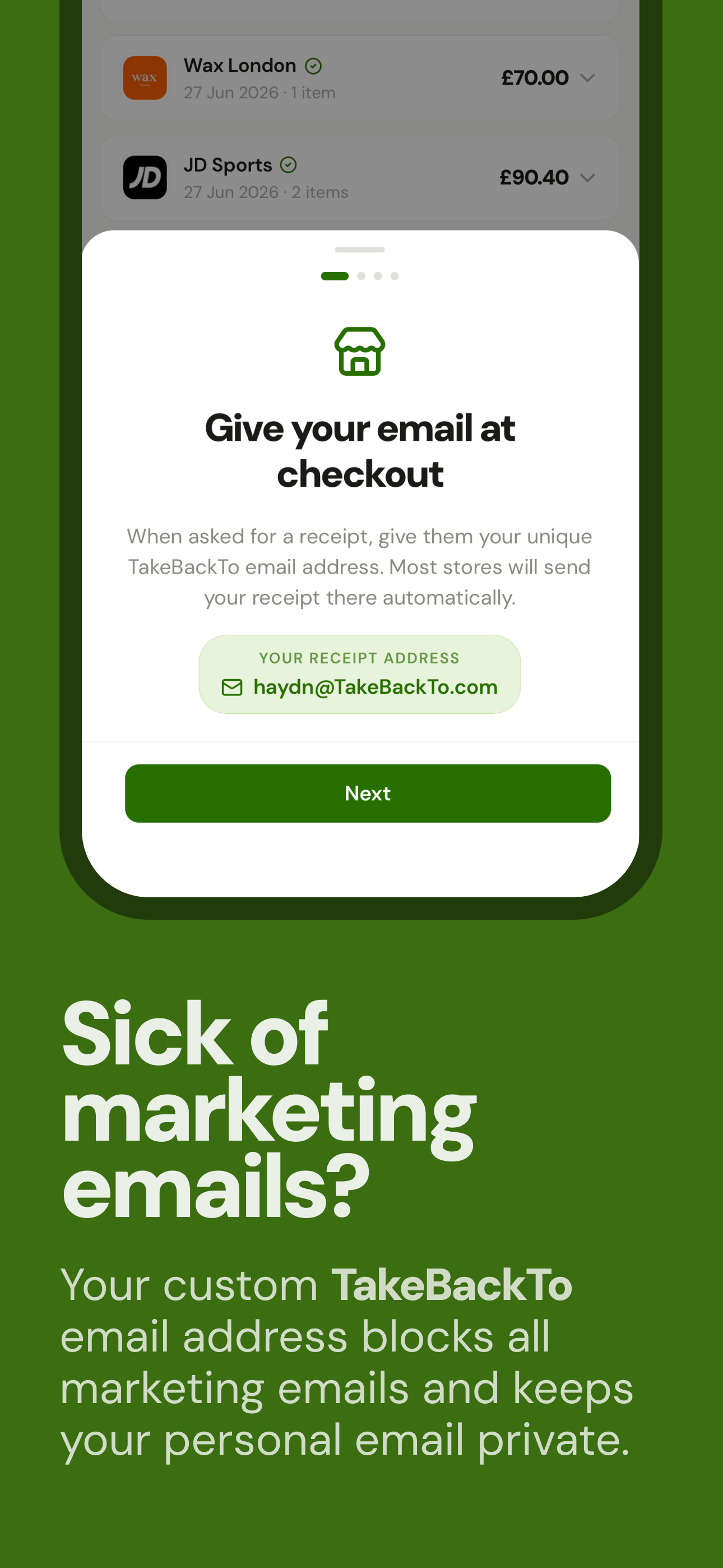TakeBackTo - Shopping screenshot 2