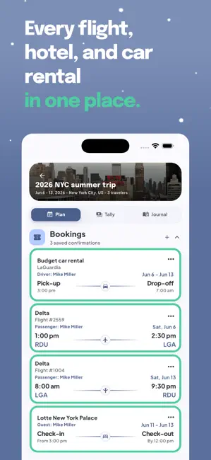 TallyTrip: Travel Planner 截图