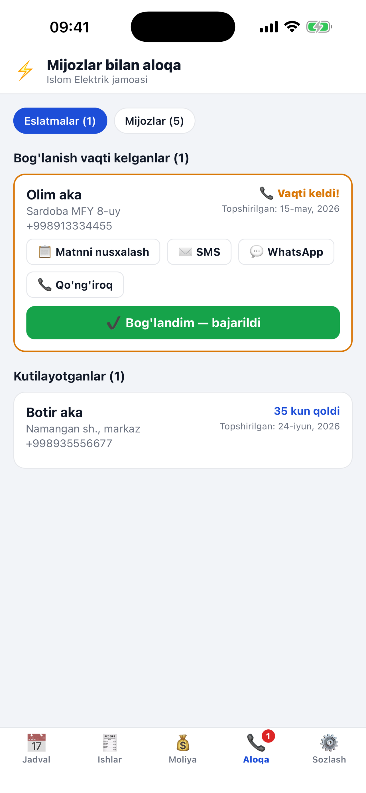 Ish jadvali screenshot 5