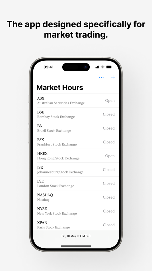 #1. Market Hours Guide (iOS) 由: Qiuyang Nie