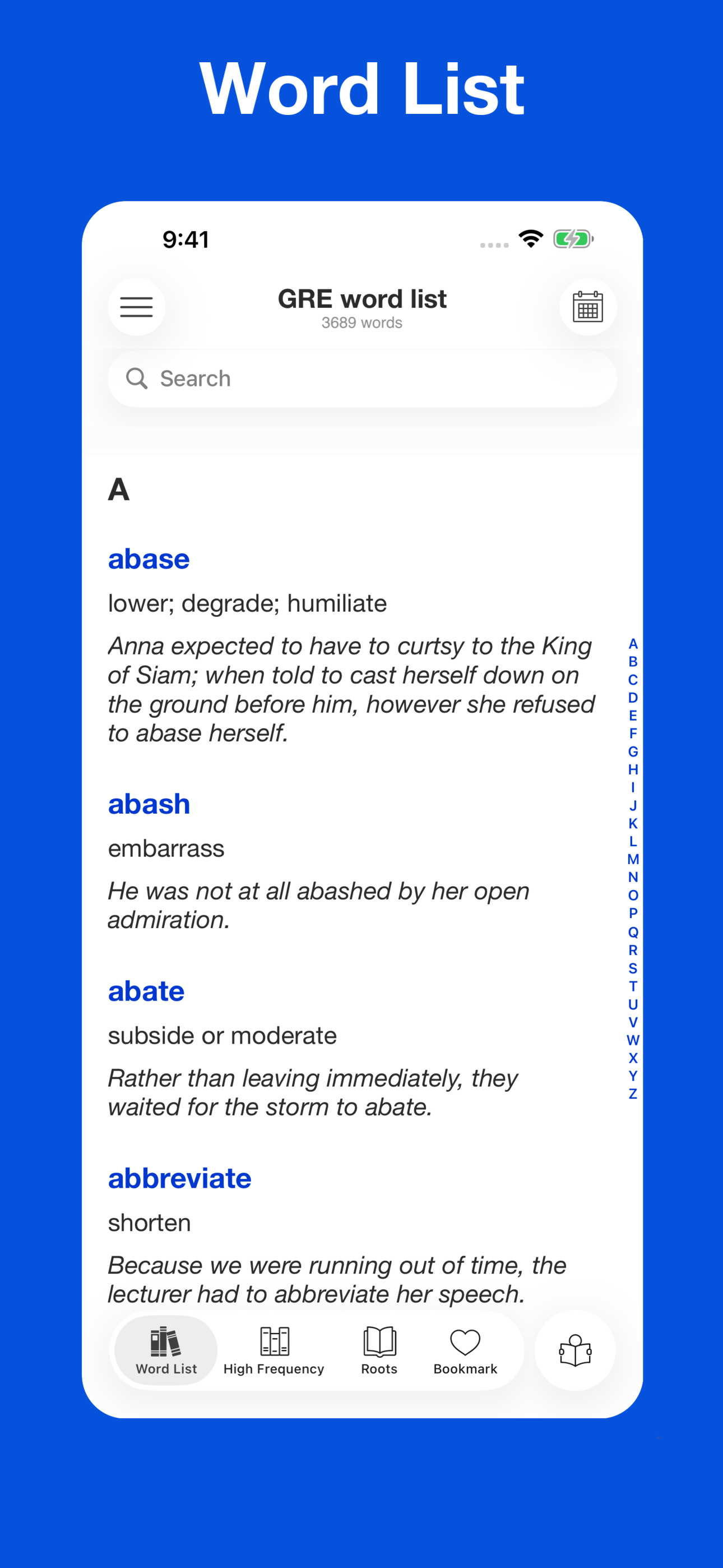 GRE word list master