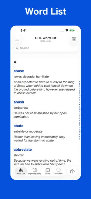 GRE word list master screenshot 1