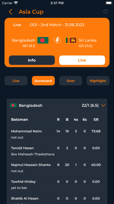 Live Cricket TV HD Streamings Screenshot