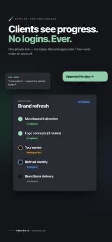 stePlan: Client Project Portal screenshot