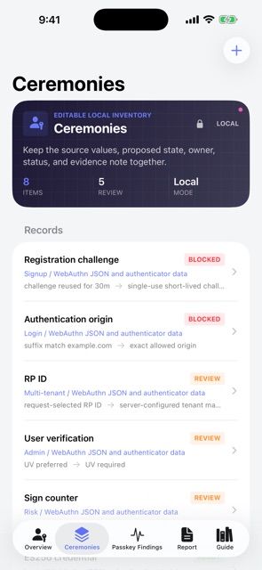 Ceremonylens: Passkey Lab screenshot 3