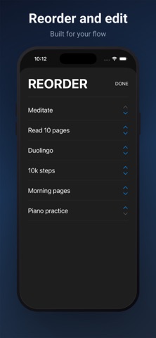 Done Daily - Habit Tracker iPhone screenshot