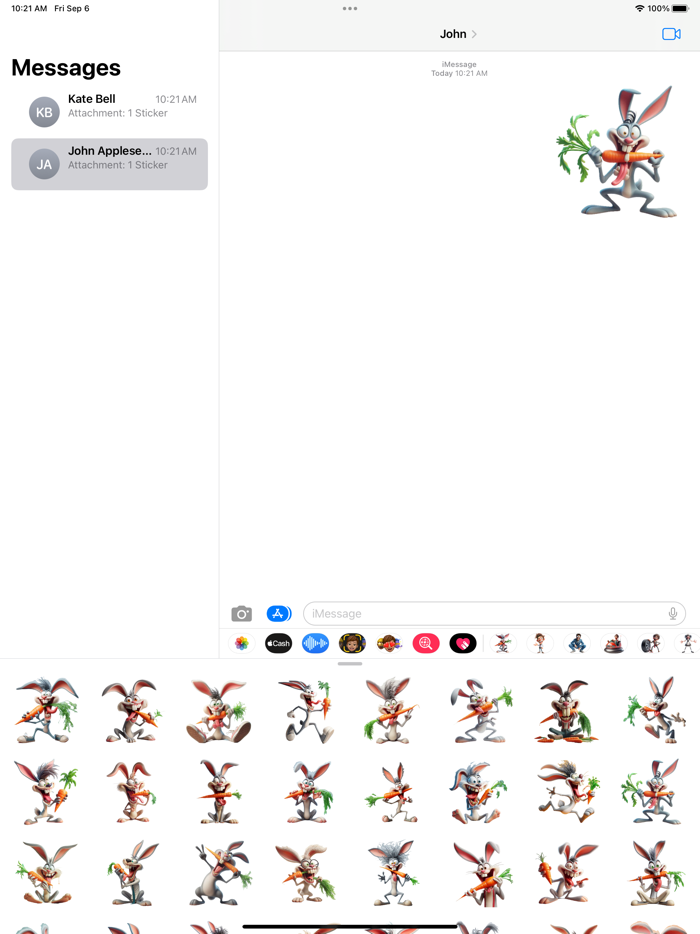 Bunny Carrot Stickers