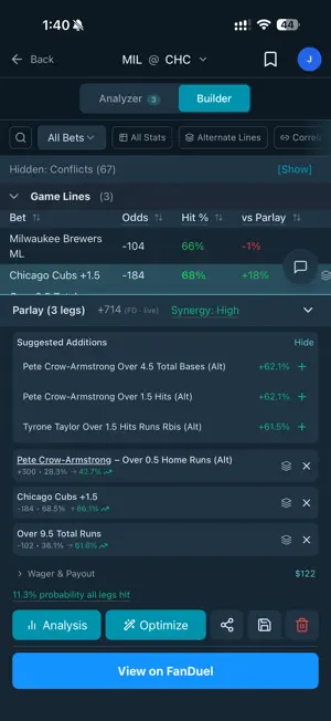 Bettorly: Smart Parlay Builder screenshot 2
