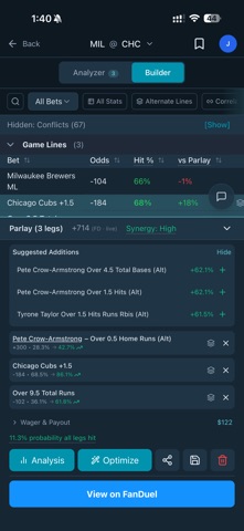 Bettorly: Smart Parlay Builder Screenshot 2 of 6