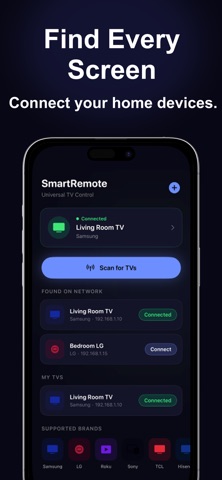 SmartRemote: TV Wi-Fi Control iPhone screenshot