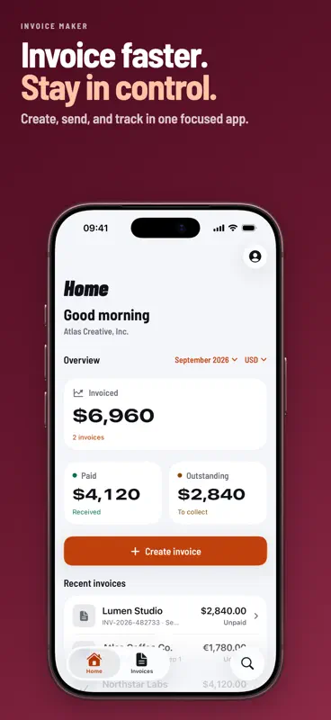 Invoice Maker: Bill + Receipt screenshot 1 of 6