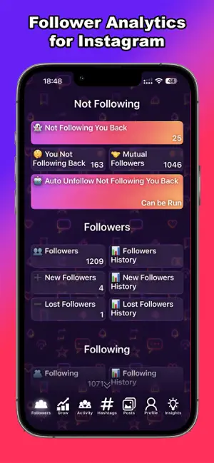 Followers: Unfollowers Tracker screenshot 1