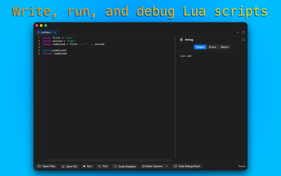 #1. Lua Lab (macOS) بواسطة: William Herrera