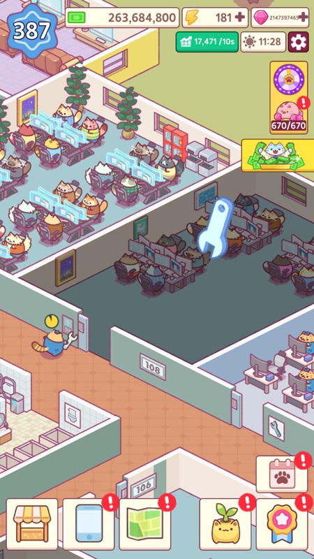 Office Cat: Idle Tycoon Games screenshot 5