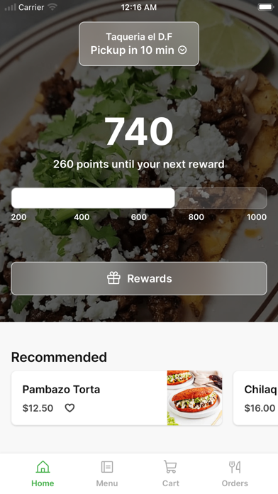 Taqueria el D.F app screenshot