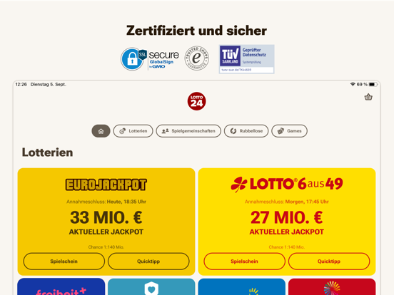 LOTTO24 Lotto & Eurojackpot iPad screenshot 5