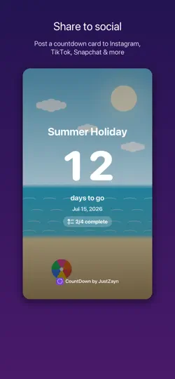 Screenshot von Countdown By JustZayn auf dem iPhone 4