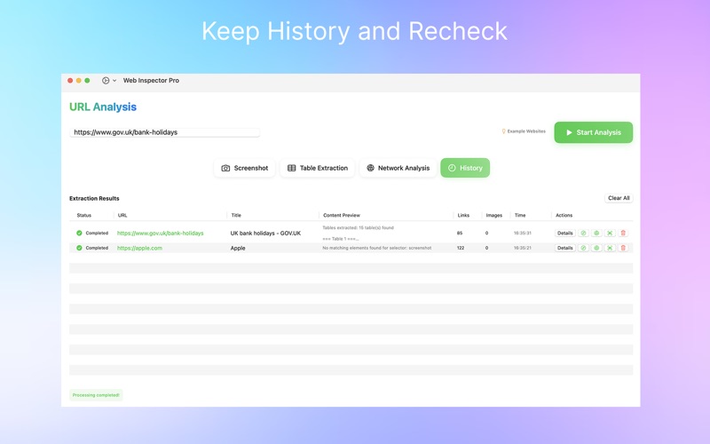 Web Inspector Pro screenshot