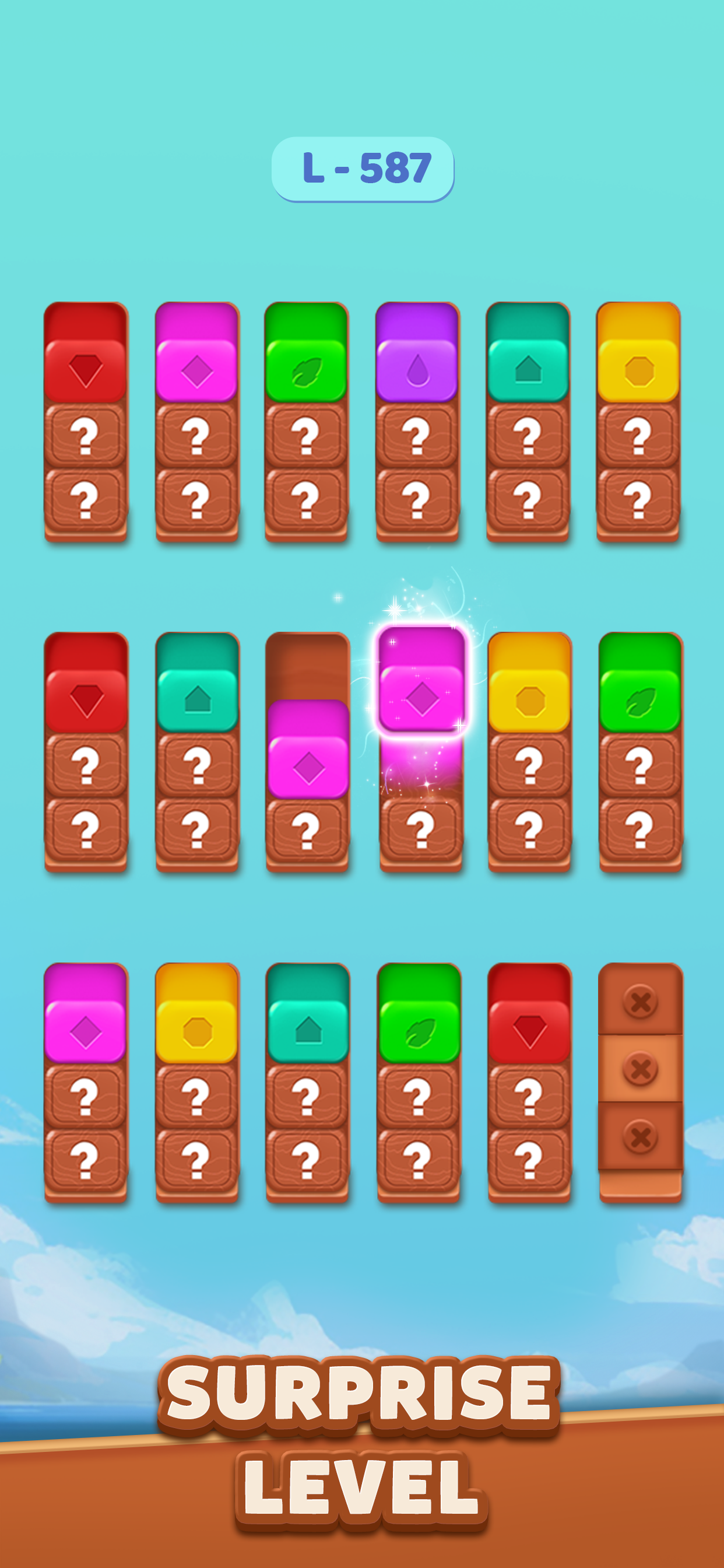 Wood Sort 3D : Color Block Puz