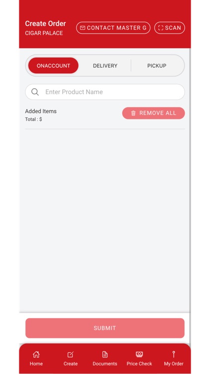 MasterG Ordering App