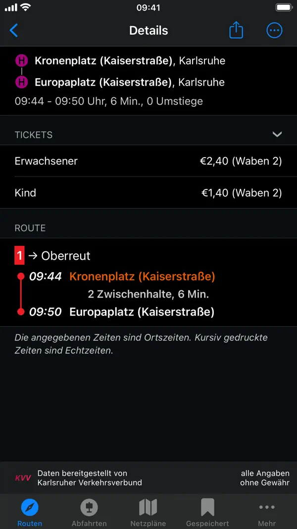 ÖPNV Navigator Screenshot 4
