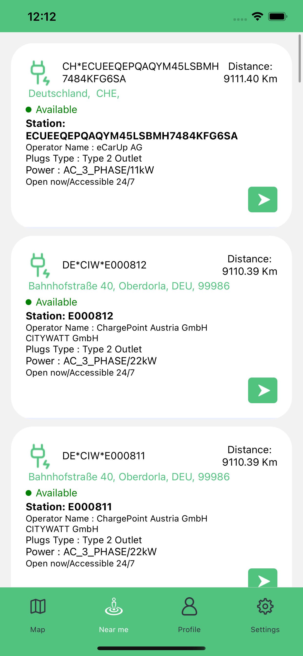 EVDC Charging Map