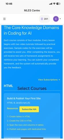 MELS AI Tutor screenshot