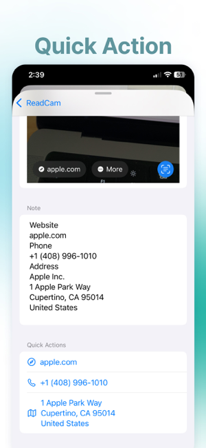 ‎ReadCam Camera Text Note OCR Screenshot