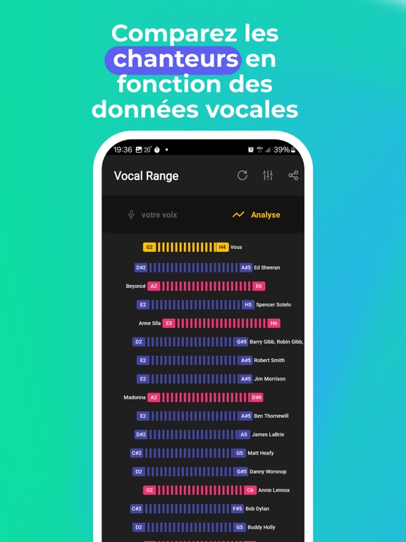 Screenshot #5 pour Vocal Range - Pitch Detector
