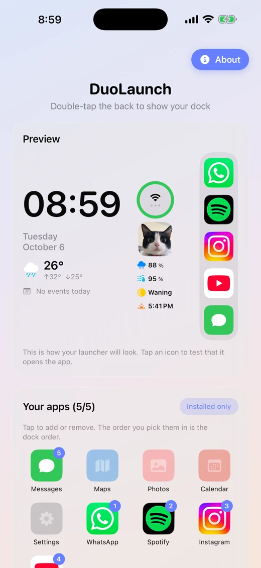 DuoLaunch screenshot 2