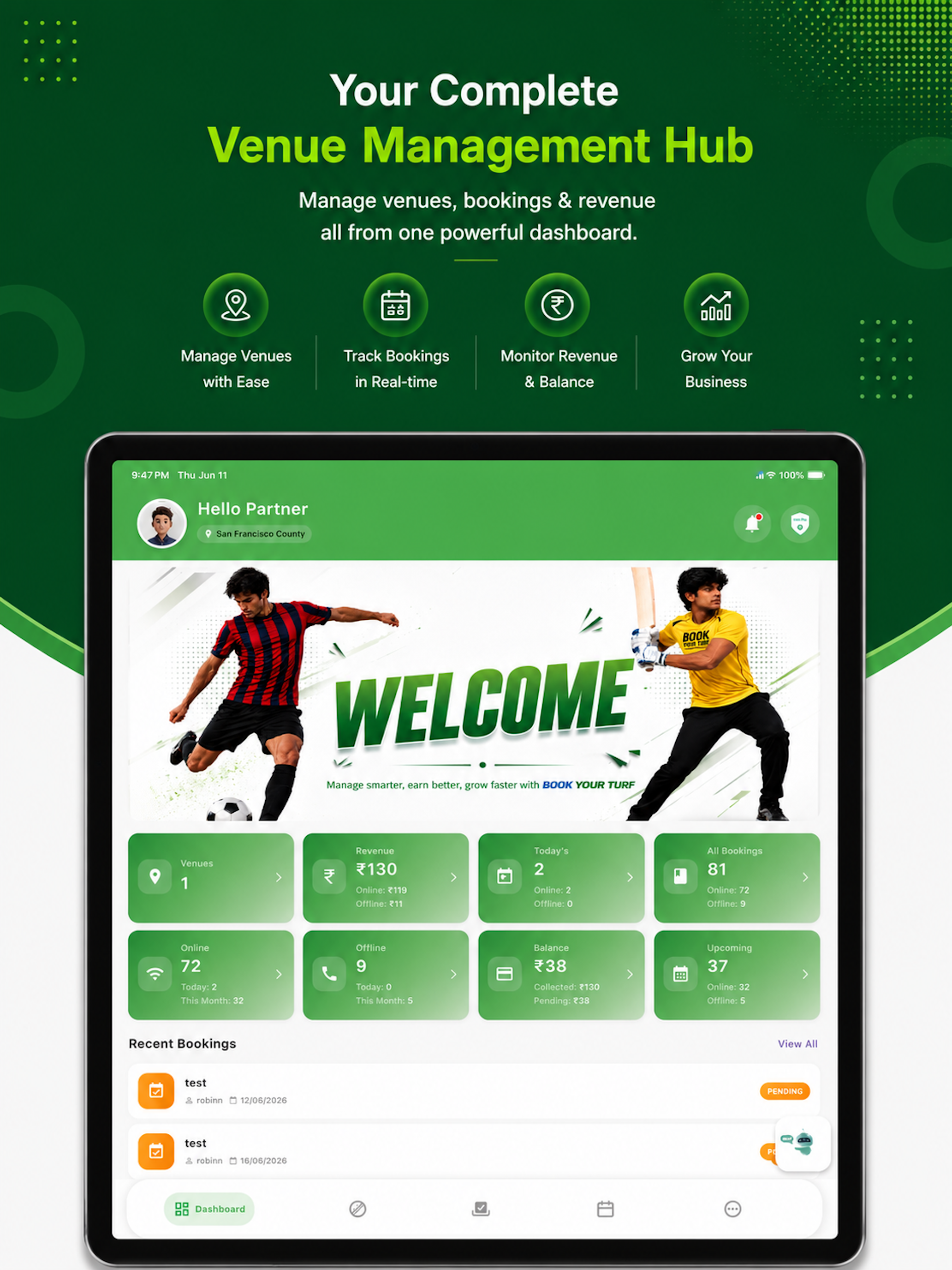 BookYourTurf Partner