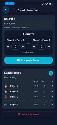 Padel Americano Tournament screenshot