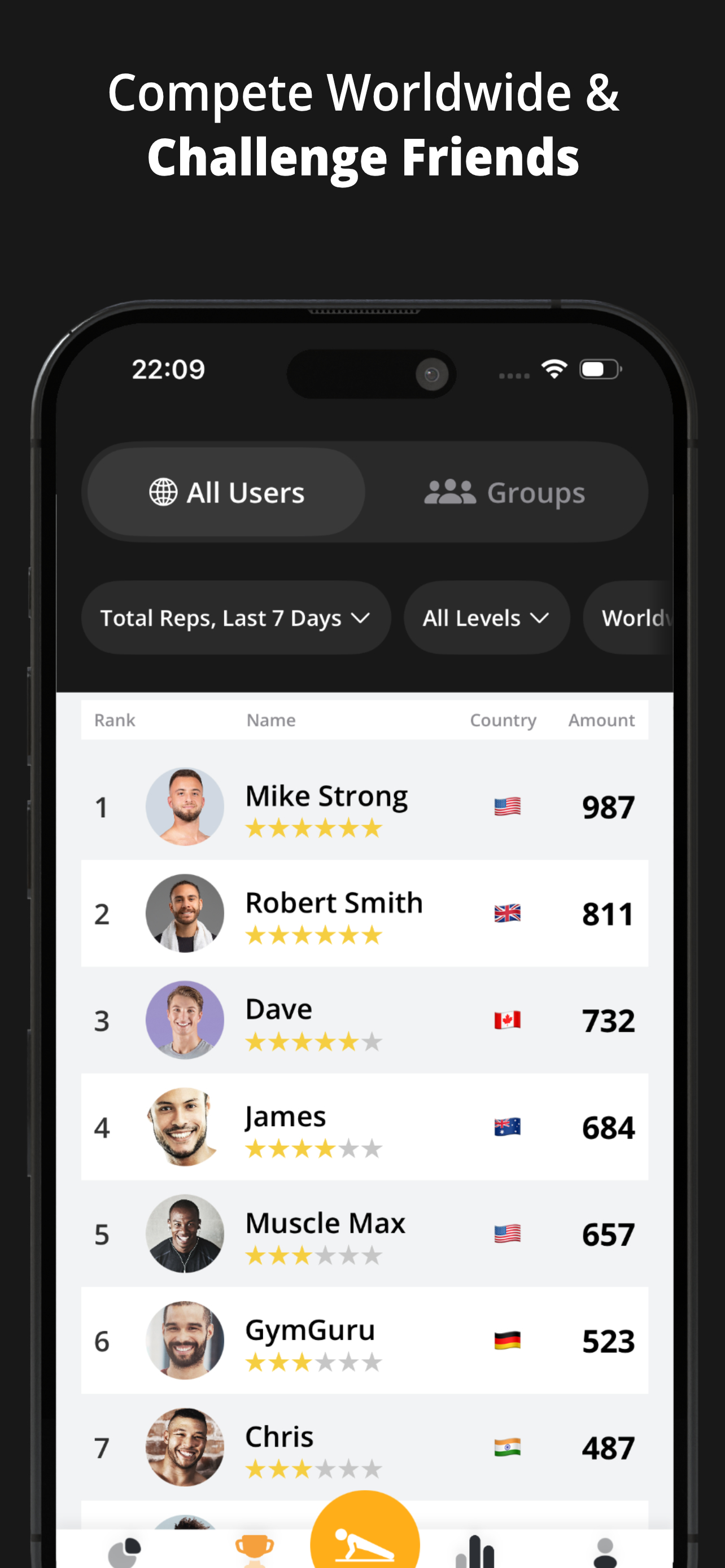 GOLDEN Push Up Pushup Tracker screenshot 4