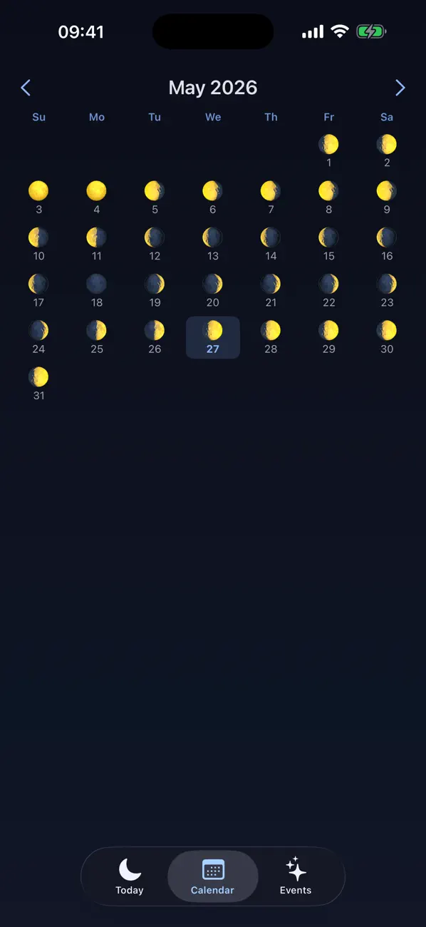 Screenshot #2 pour Lunar Moon Calendar
