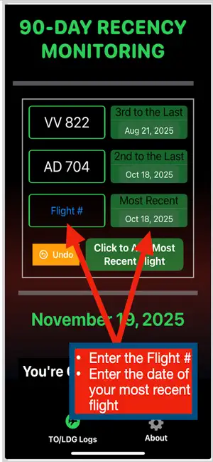 Pilot Recency Pro screenshot 4