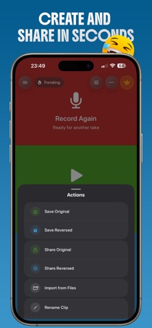 Reverse Song & Voice Challenge iPhone screenshot