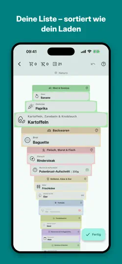 Screenshot von Aisly: Lernende Einkaufsliste auf dem iPhone 1