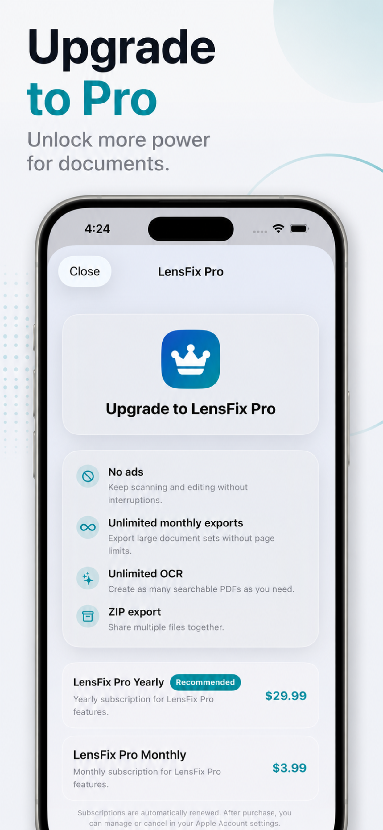 LensFix PDF Scanner