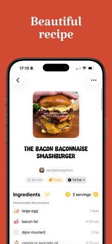 Cooked: Recipe & Meal Planner iPhone screenshot