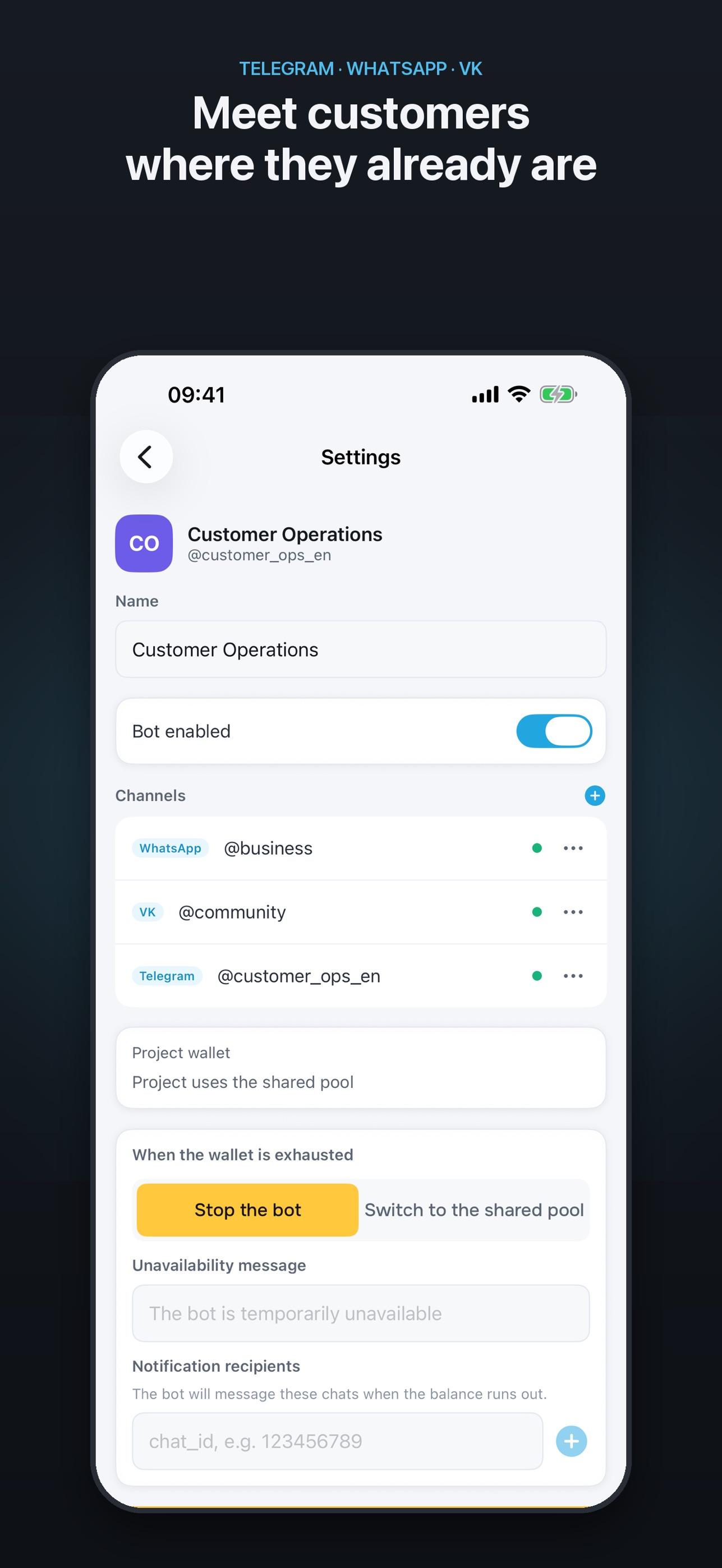 Screenshot 1 of GetMyBot: Customer Automation