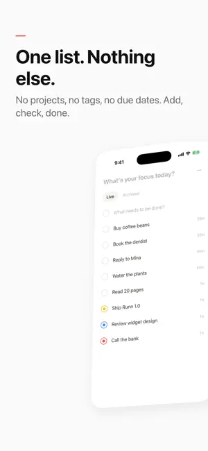 Runn: To-Do List & Widget screenshot 1