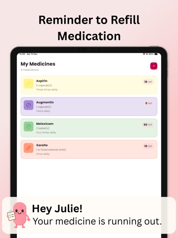 Medication Tracker - Pillzy iPad screenshot