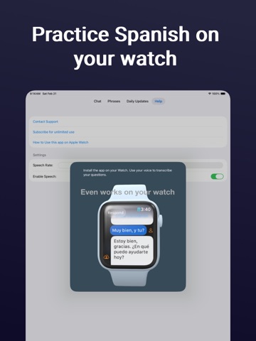 Fluenta: Spanish Chat & News iPad screenshot