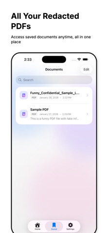 Redacted – Blackout PDFs iPhone screenshot