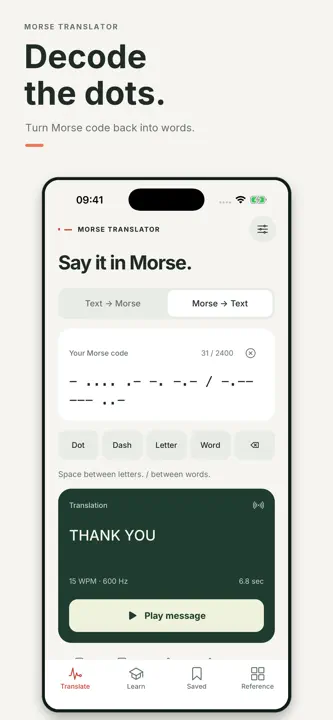 Morse Translator - Morse Code screenshot 2