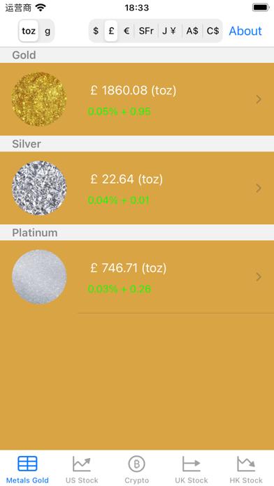 Gold Price -Live silver prices Screenshot