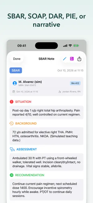 NurseScript: SBAR Notes screenshot 4